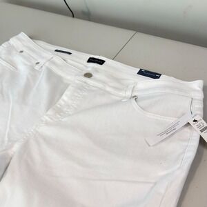 Talbots Slim Ankle Jean White 18W Slimming Panel NWT 52631566